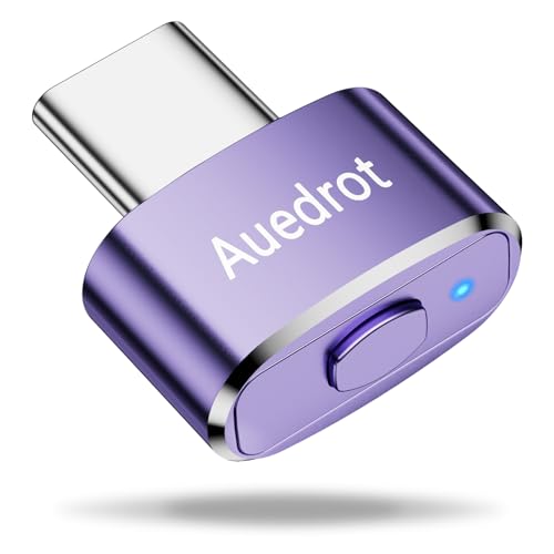 AUEDROT Mouse Jiggler USB-C Non-Detectable Mover with Switch Button, Metal Mouse Mover Automatic Mouse Jiggler with 2 Jiggler Modes, Driver-Free, Plug & Play, Keeps Computer/Laptop Wake, Purple 1