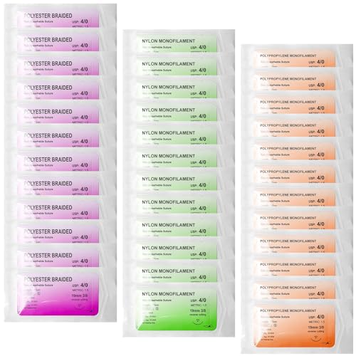 36 Pieces Suture Material Refill for Surgical Suture, Ideal Suture Exercise Thread for Students, Gift for Medical Students, Veterinary Students and Nurses
