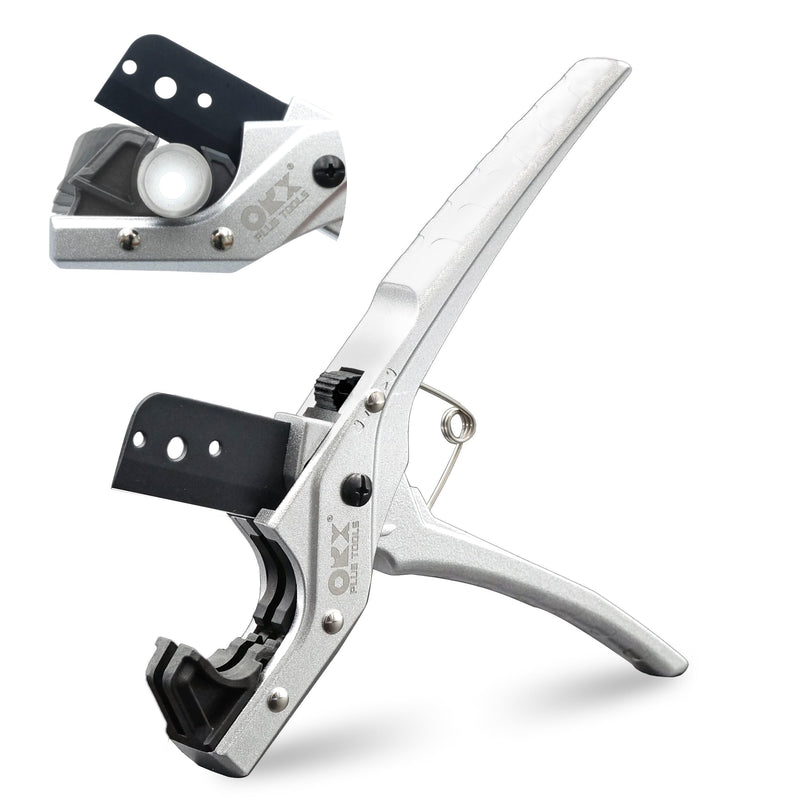 ORXPLUS TOOLS FlexiPro Pipe Tubing Cutter Plumbing Tool Cuts up to 1-1/4'' PTFE Blade,Rubber Hose,PPR PEX-A/B/C/AL,