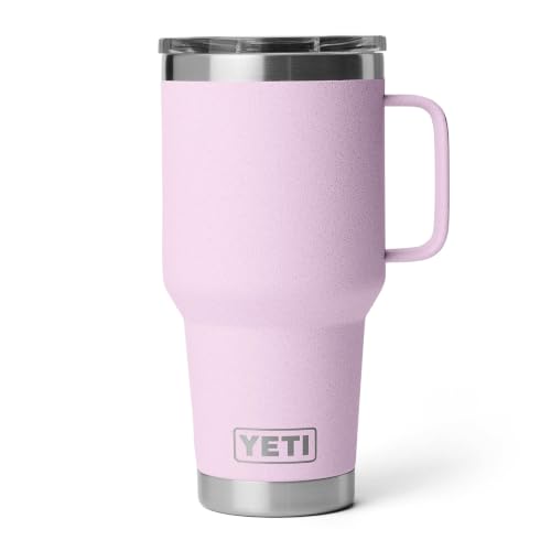 YETI Rambler 30 oz Travel Mug, Stainless Steel, Vacuum Insulated with Stronghold Lid Cherry Blossom