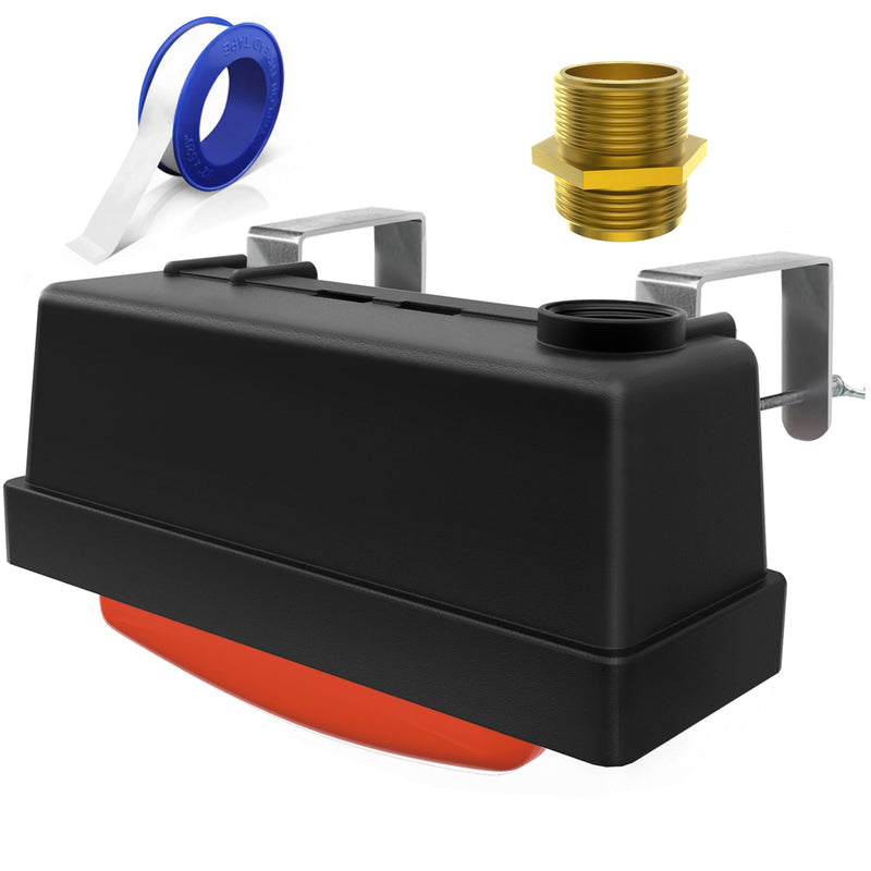 [Australia - AusPower] - Water Trough Float Valve for Stock Tank, Automatic Control Waterer Level for Livestock Horse Chicken Animal Fish Pool with Hose Metal Connector & Ptfe tape （1 pack） Stock Tank Float Valve-1PCS 