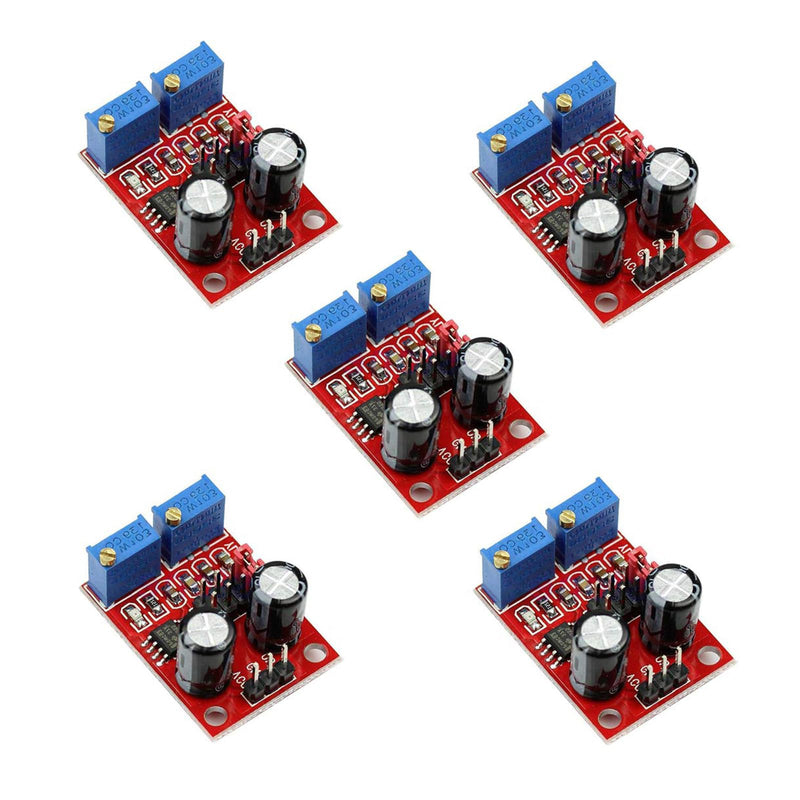 [Australia - AusPower] - 5Pcs NE555 Signal Generator Module 5V-15V Adjustable Frequency Duty Cycle Square Wave Output for Stepper Motor Driver, 4.2-11.4V Rectangular Wave Generator 