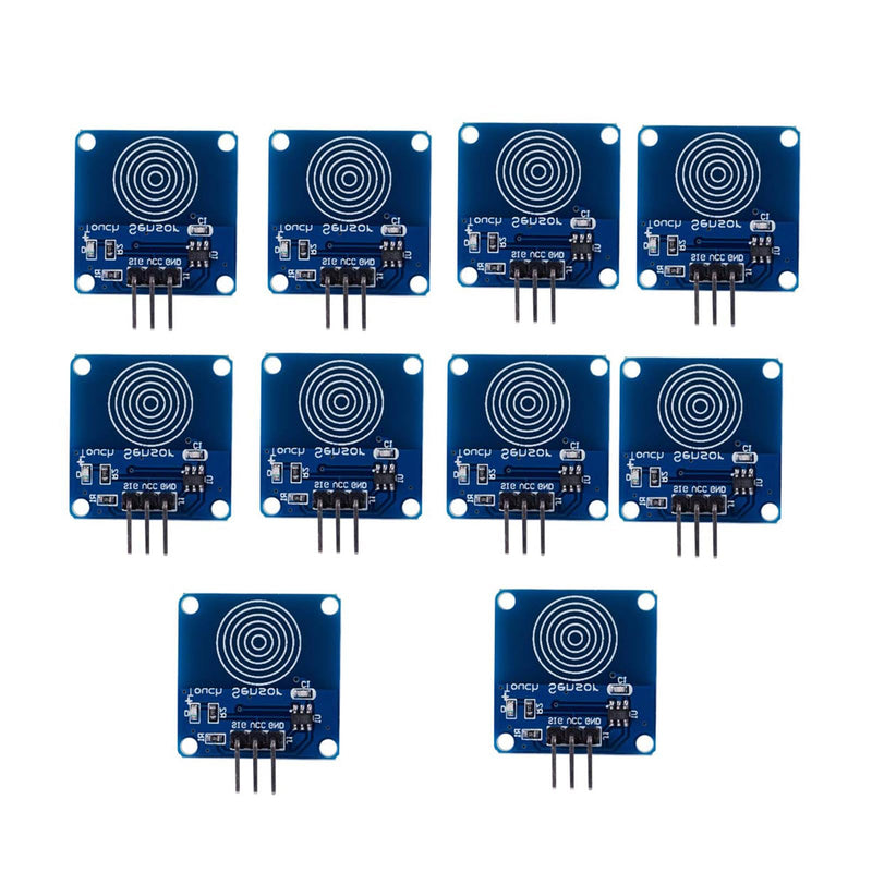 [Australia - AusPower] - 10PCS TTP223B Capacitive Touch Switch Module - 2-5.5V Digital Sensor with M2 Mounting Holes for DIY Smart Home/Non-Metal Surfaces 