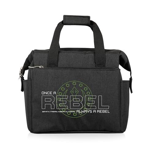 PICNIC TIME Star Wars Ahsoka Rebel On The Go Lunch Bag Cooler, Soft Cooler Lunch Box, Insulated Lunch Tote, Leak-Resistant Work Lunchbox, Reusable Thermal Cooler Bag, (Black) 10 x 6 x 10.5 Star Wars Ahsoka Rebel - Black