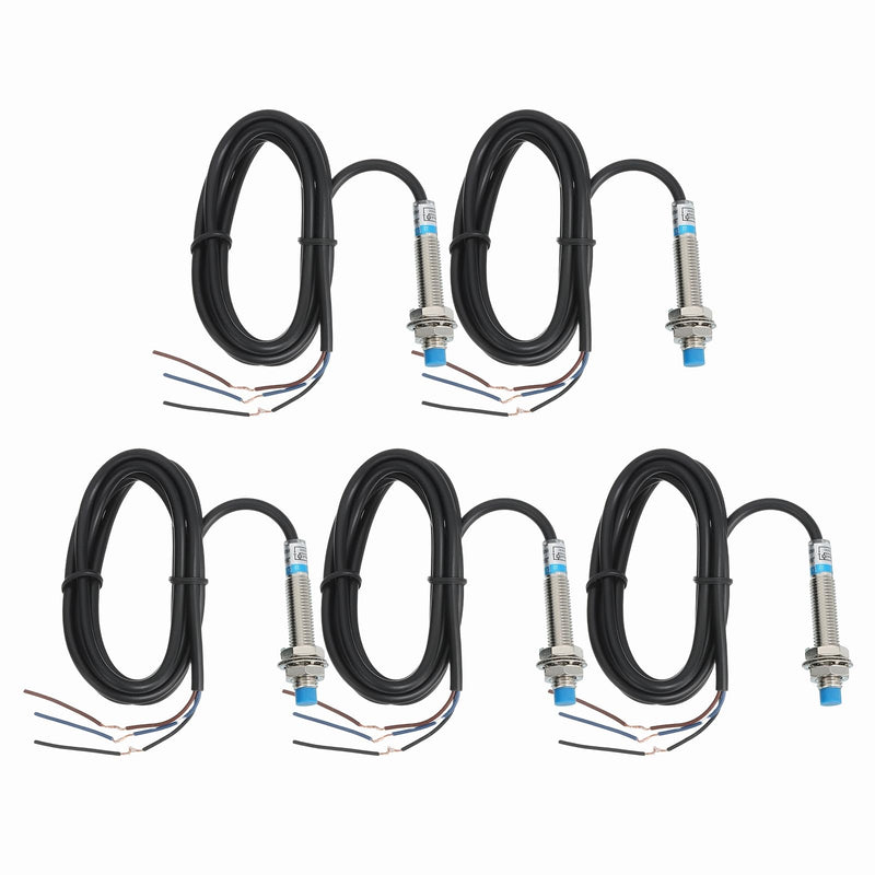 [Australia - AusPower] - MECCANIXITY 5Pcs Inductive Proximity Sensor,NPN NO M8 DC 6-36V 300mA Proximity Switch Detector Approach Sensor 2mm 3 Wire for Industrial Automation LJ8A3-2-Z/BX 5 