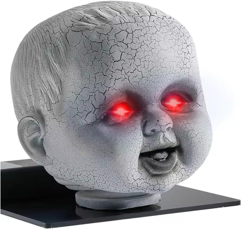 Creepy Doll Head Paranormal Ghost Spirit Communication Tool Equipment EMF Device Ghost Hunting Detection Equipment (red) red