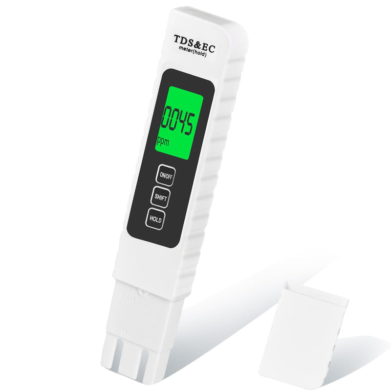 [Australia - AusPower] - 4 in 1 TDS Meter Digital Water Tester - Accurate and Reliable TDS EC & Temp(°C,°F) Meter, 0-9990ppm - Professional Testing for Drinking Water, RO/DI System, Aquariums etc 