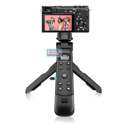 for Sony Vlogging Hand Grip Tripod, OLED Rechargeable Wireless Rechargeable Remote Tripod for Sony