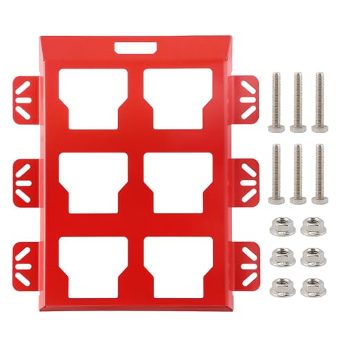 XuYelora half-width mounting plate compatible with Milwaukee Packout in red, hardware accessory, product image