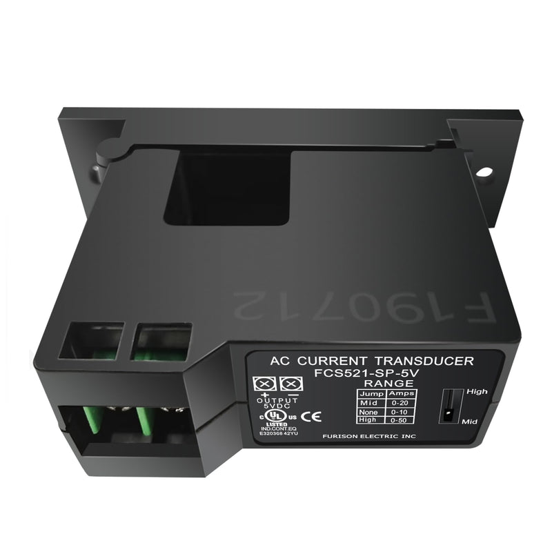 FCS521-SP-5V AC Current Transducer Sensor, 0-50A Input 0-5V DC Output, Split Core Design for PLC, Automation, and Industrial Monitoring FCS521-SP-5V