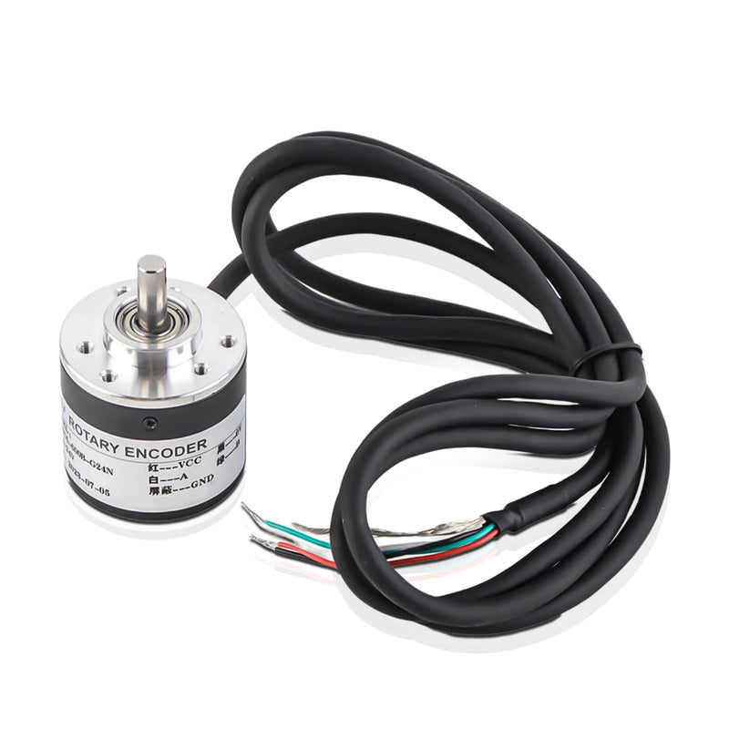 [Australia - AusPower] - Rotary Encoder, 600P Incremental Rotary Encoder 5-24v Wide Voltage Power Supply 6mm Shaft Optical Ab 2 Phase for Measuring Rotational Rate 