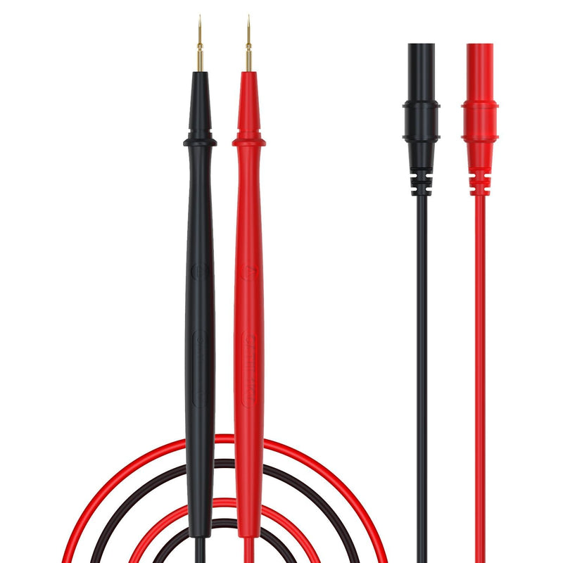 [Australia - AusPower] - Multimeter, Precision Sharp Lead 1000V 20A Digital Multi Meter Clamp Tester Probe Test Probes Leads, Test Extension, Multimeter Accessories (Red&Black Kit 10A-4) 