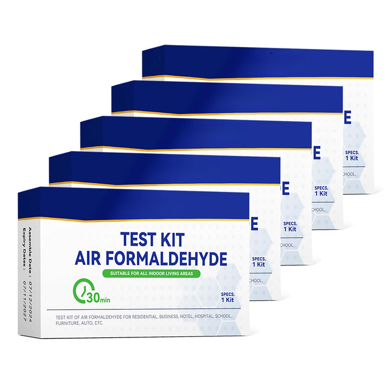 Air Formaldehyde (HCHO) DIY Test Kit - Used for Air Quality Testing, Detector Used for Home, Residential, Business, Hotel, Hospital, School, Furniture, Auto (5) 5