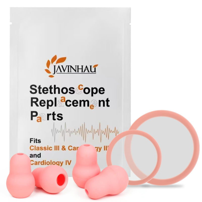 [Australia - AusPower] - Replacement Accessories Kit Fits Classic 3 Cardiology 3 & Cardiology 4 for Littman Stethoscope Replacement Parts & Stethoscope Bell Cover Diaphragm and Eartips Earbud Replacement Parts (pink) pink 