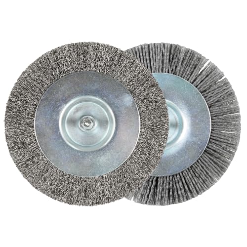 Einhell Original Joint Brush Set, diameter 110 mm | For cordless joint cleaner GE-CC 18/110 Li E | steel wire brush, 10 mm width | nylon brush, 6 mm wide