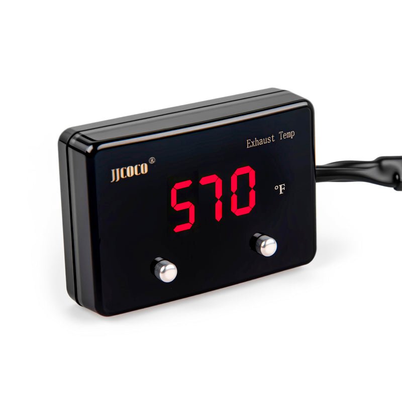 [Australia - AusPower] - Exhaust Gas Temperature EGT Gauge 1832 ℉ Pyrometer Kit - LED Digital Display with EGT Sensor for Diesel Car Motorcycle ATV Red Fahrenheit 
