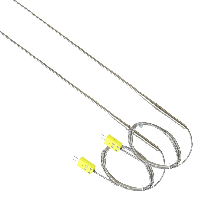 [Australia - AusPower] - 2 Pieces TL1918SL k-Type Thermocouple Probe -50°F~1100°F Probe 0.13in/12in Cable 40in Temperature Sensors 