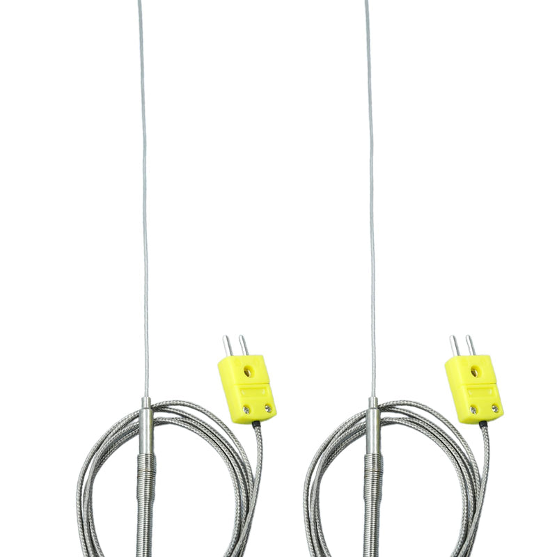 [Australia - AusPower] - 2 Pieces TL1916SL Type K Thermocouple Probe Length 0.06in, Cable Length 40in -50°F 1100°F Temperature Sensor 