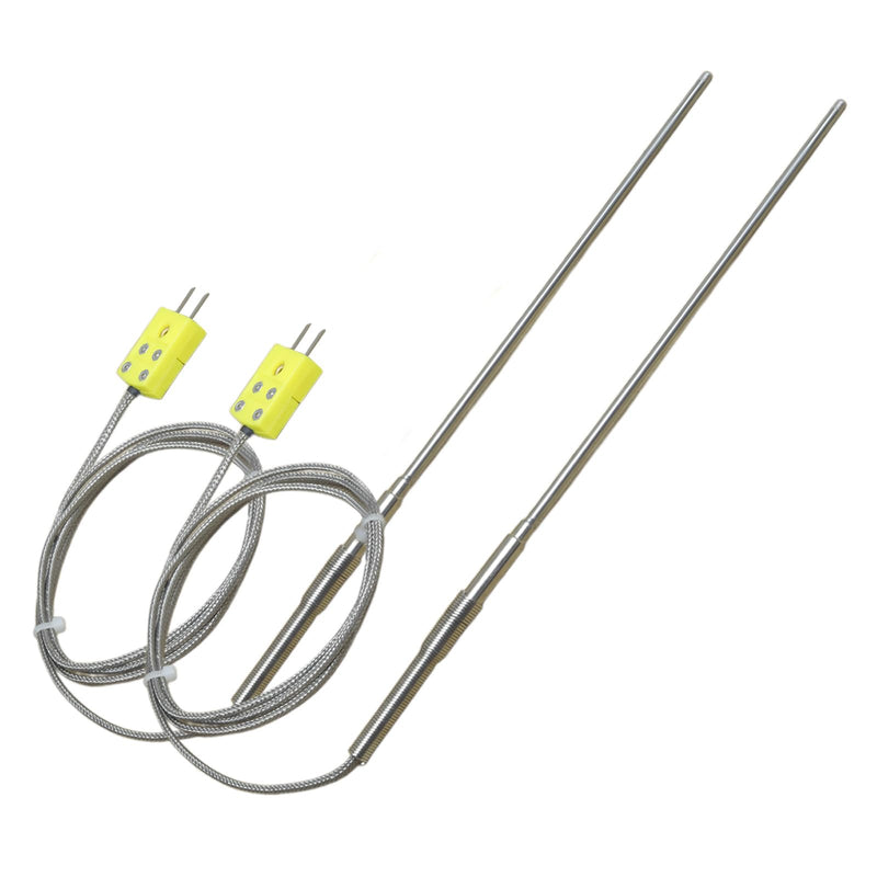[Australia - AusPower] - TL1917SL Type K Thermocouple Probe 0.13in/6in,40in /-50°F 1100°F k Type Temperature Sensors 2 Pieces 