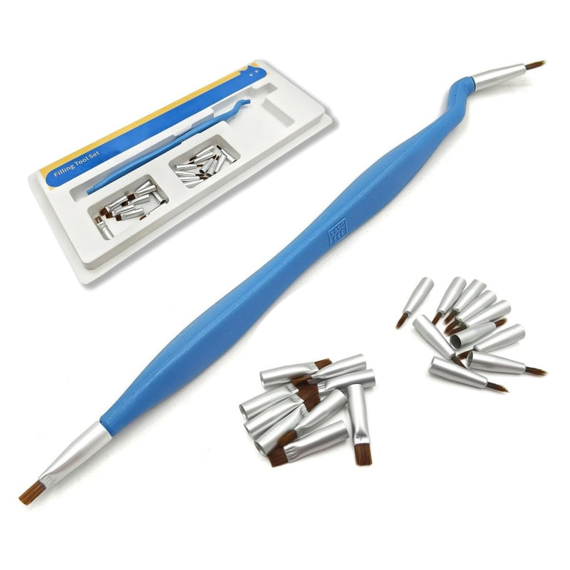 [Australia - AusPower] - Dental Brush Resin Shaping Pen Set Elbow Brush Aesthetic Repair Pen Oral Shaping Pen High-Temperature Disinfection Dental Tools 