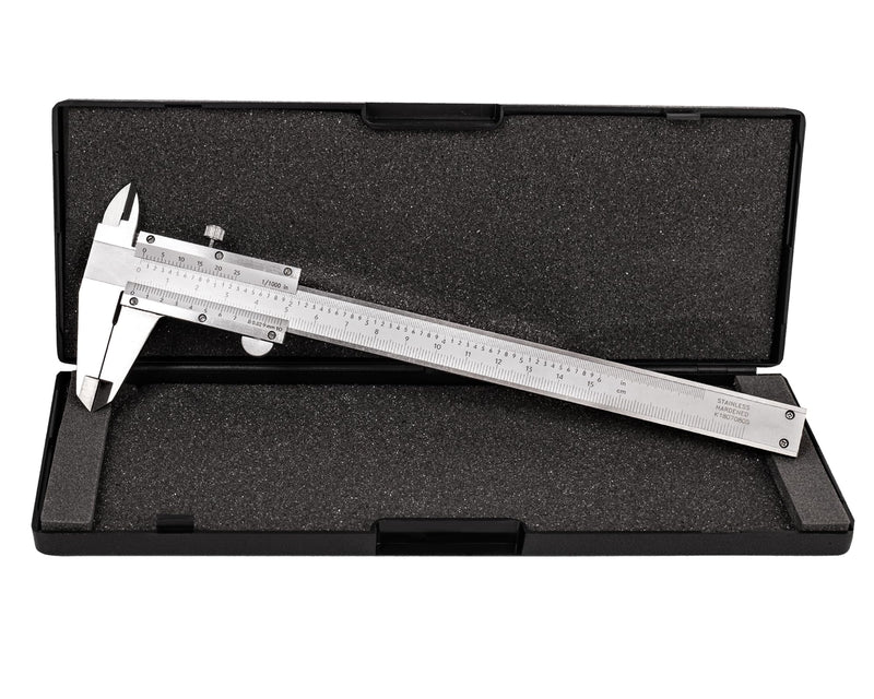 [Australia - AusPower] - ZLKSKER 0-6 Inch / 15cm Micrometer Vernier Caliper, Stainless Steel Precision Measuring Tool (Inch/Metric), Depth/Inside/Outside/Step Measurement, 0.001" / 0.02mm 