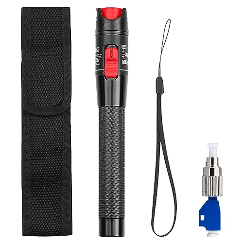 Visual Fault Locator 50KM 50mW Fiber Optic Cable Tester 2.5mm Universal Interface Adapt FC/ST/SC Red Light Source Tester for Fiber Network Cable Test 50 mW battery operated
