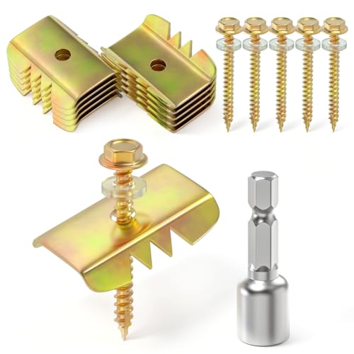 200Pcs Wire Fence Nails, Reuse Galvanized Fence Staples with Drill Bit for Wire Fencing Mesh