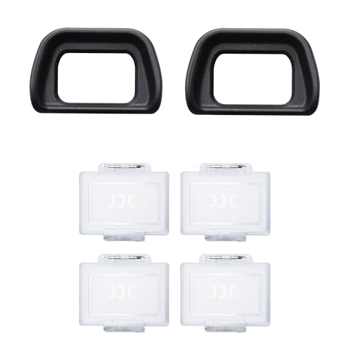 JJC FDA-EP10 Soft Eyecup Eyepiece Viewfinder & Battery Case Holder for Sony A6300 A6100 A6000 Cameras with Sony NP-FW50 Battery