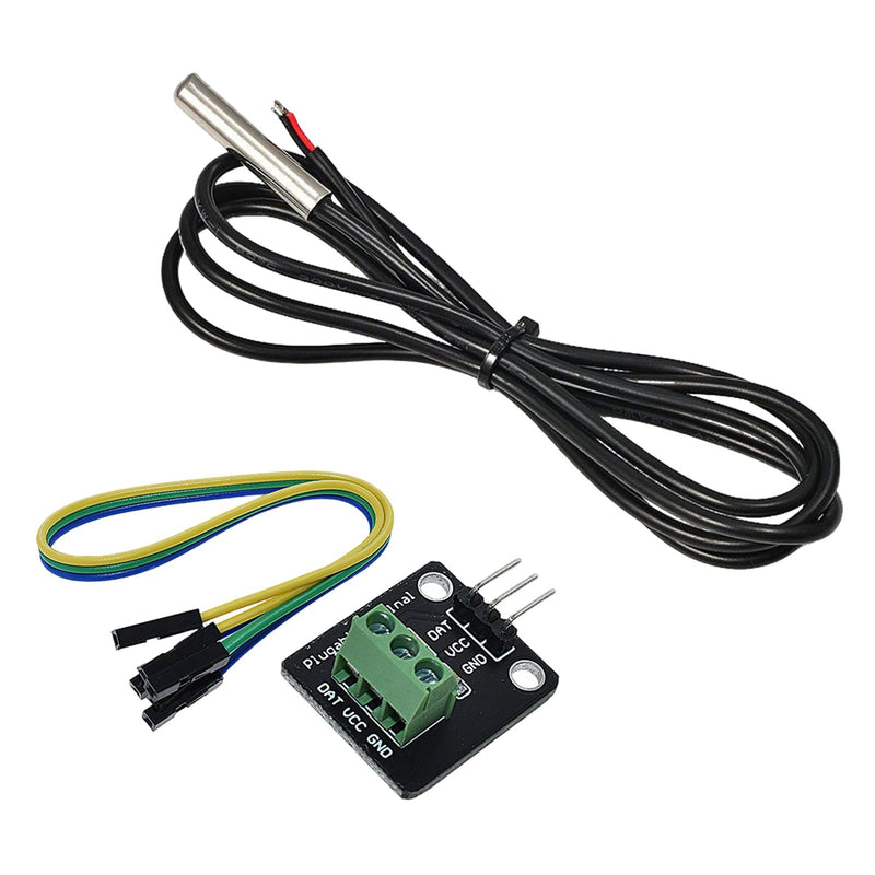 [Australia - AusPower] - DS18B20 Waterproof Temperature Sensor Probe Moudle Kit Stainless Steel Probe for Raspberry Pi, 1 pcs, 1 Meter 