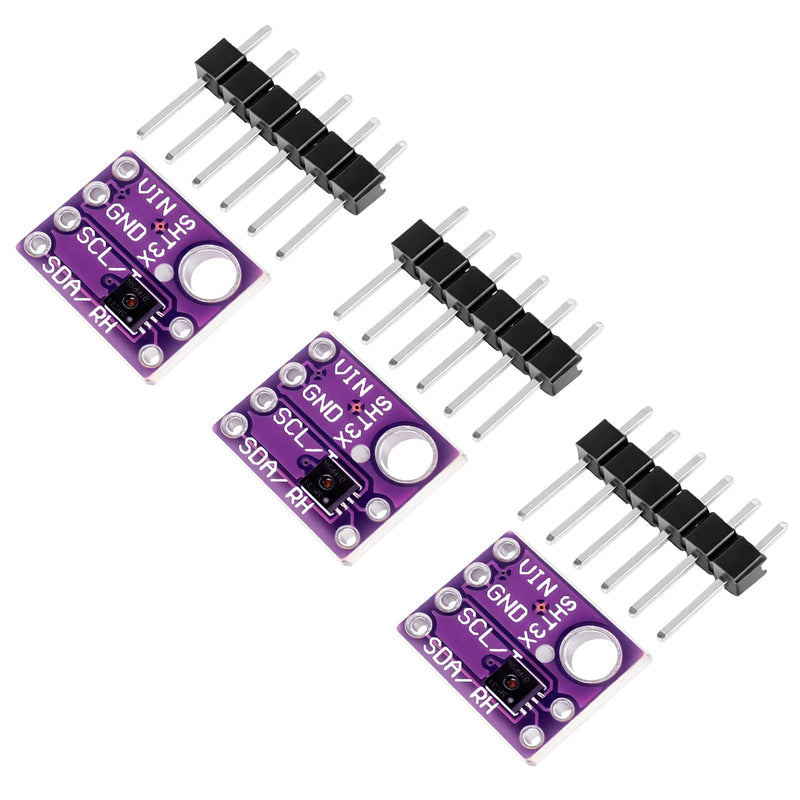 [Australia - AusPower] - 3pcs GY-SHT31-D Temperature and Humidity Sensor Module Digital Output 2.4V-5.5V IIC I2C Interface Compatible with Arduino Raspberry Pi 