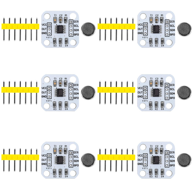 [Australia - AusPower] - 6pcs AS5600 Magnetic Encoder Non-Contact Magnetic Induction Angle Measurement Sensor Module 12bit, I2C, PWM, high Precision,Equipped with Multiple Output Modes and Intelligent Low-Power Modes 