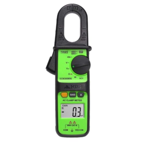 KPS DCM300MINI True RMS clamp meter with 600A AC measurement, auto-ranging, and NCV detection