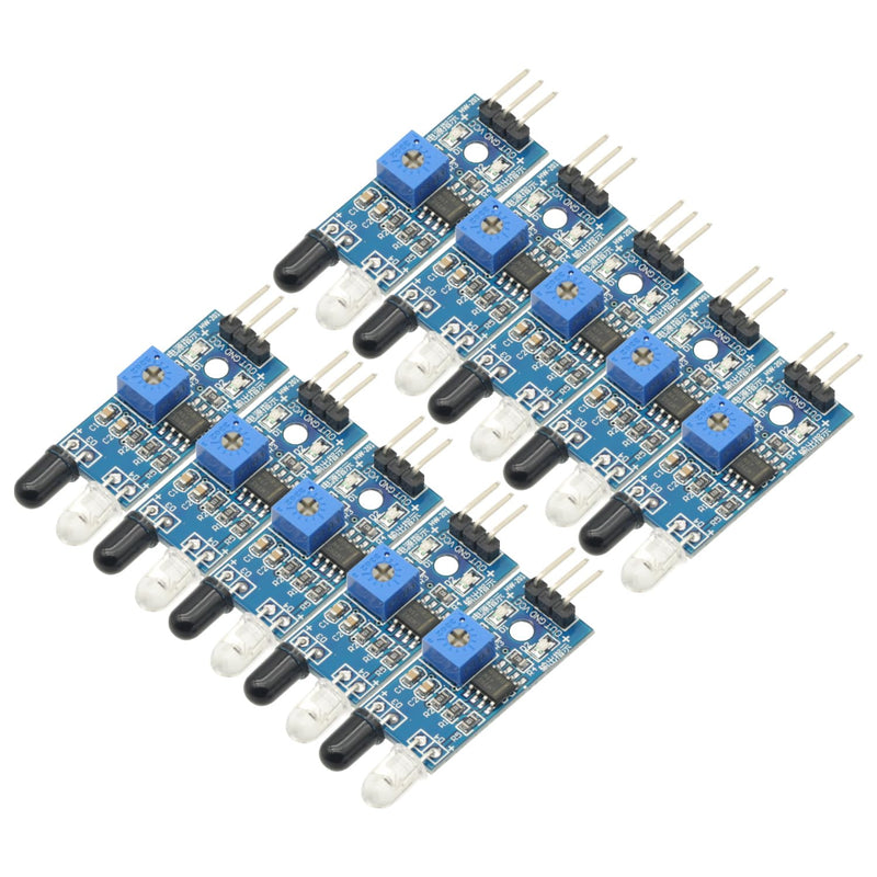 [Australia - AusPower] - 10Pcs IR Infrared Obstacle Avoidance Sensor Module,Proximity Sensor for Arduino Smart Car Robot 