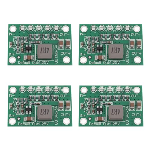 4 Piece DC Step-Down Converter Board 5-16V to 1.25V 1.5V 1.8V 2.5V 3.3V 5V Used to Power Low Voltage Equipment