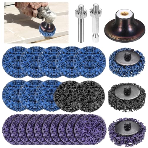 Pack of 23 CSD Sanding Discs 50mm Sanding Accessories with Fixings | For removing rust and paint, cleaning, grinding and polishing metal surfaces, suitable for Dremel