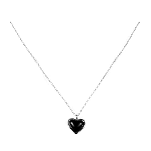 Crystal Necklace for Women Obsidian Tourmaline Pendant 11.81 Inch