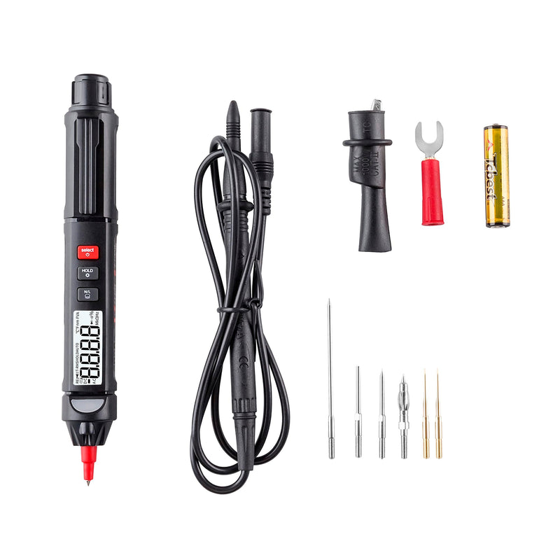 [Australia - AusPower] - Mini Smart Pen multimeter 4000Count AC/DCresistance/diode/ON-Off Test Zero line/Live line Test Flashlight Lighting(High Version) 