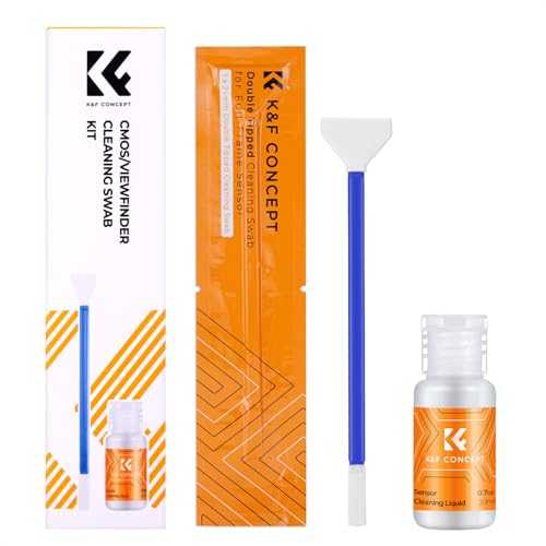 K&F CONCEPT 24mm Full Frame Sensor Cleaning Kits, with 20ml Sensor Cleaner