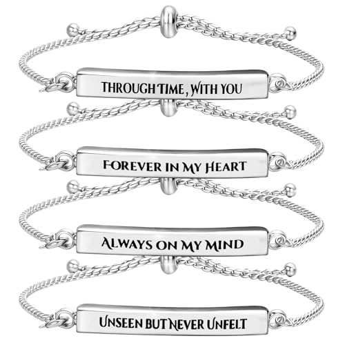 Ecation Cremation Jewelry, Urn Bracelet for Ashes Silver Classic