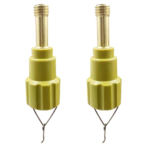 2-pack 40mm 5/8"-11 threaded stud adapters with plumb bob hooks for total station survey tripod