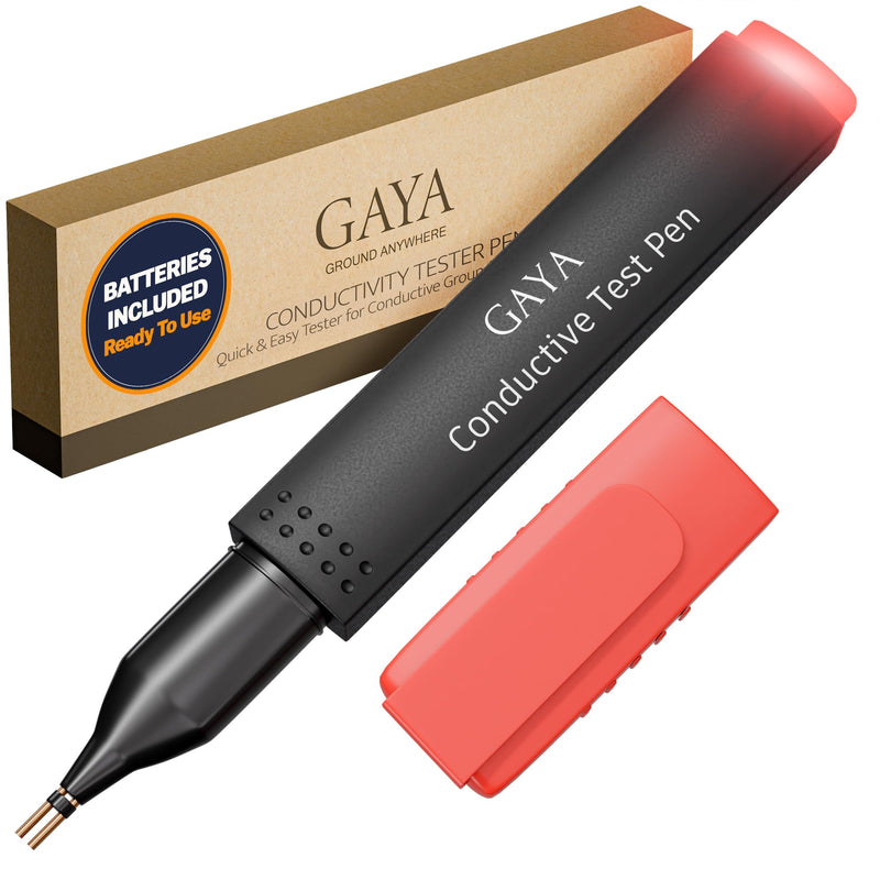 [Australia - AusPower] - GAYA Conductivity Tester for Grounding Products – Instant Result, Easy to Use Conductivity Tester for Earthing Mats, Sheets & Wristbands – Portable & Reliable Ground Earthing Test – Battery Included 