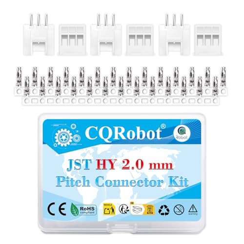 CQRobot JST HY 2.0mm Grid 3-Pin Electrical Connector Adapter | Connector strip socket housing crimp contacts PCB cable board adapter cable assembly 50 sets/250 pieces 3P