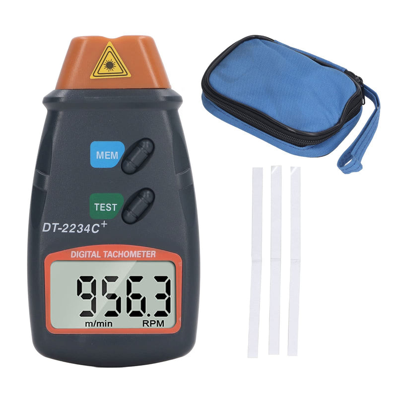 [Australia - AusPower] - Digital Tachometer, Non Contacts Tach RPM Meter 2.5-99999 RPM Accuracy Speed Meter Gauges Measurement with Reflective Strip for Lathe 