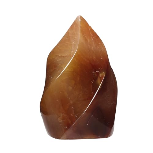 mookaitedecor Carnelian Crystal Flame Tower Standing Torch Point Stone Red 0.22-0.44 LB