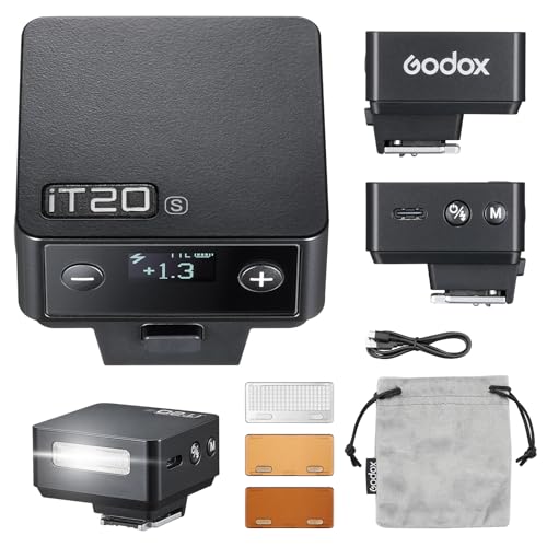 Godox iT20 S TTL Mini Flash - iT20S Camera Flash for Sony Upgraded IM20 BLACK IT20-S