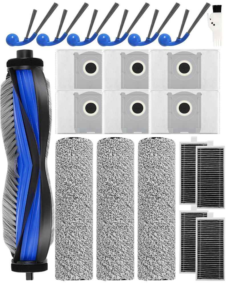 [Australia - AusPower] - T80 Omni Replacement Parts Compatible with ECOVACS DEEBOT T80 OMNI/Yeedi M14 Plus Robot Vacuum - 21 Pcs T80 Omni Accessories Kit:1 Main Brush, 3 Roller Mops, 4 Filters, 6 Dust Bags(No for T80S OMNI) T80 OMNI 21 PCS 