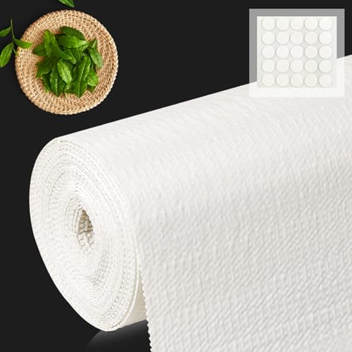 Shelf Liner for Kitchen Cabinets and Drawers, 24" x 120" White 24"W x 120"L