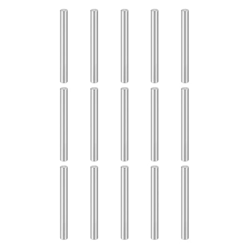 HARFINGTON 15pcs Dowel Pins M8(8mm) x 80mm 304 Stainless Steel Cylindrical Shelf Support Peg Pin Rod Fasten Elements for Metal Devices Wood Furniture DIY Installation, Silver M8 x 80mm 15