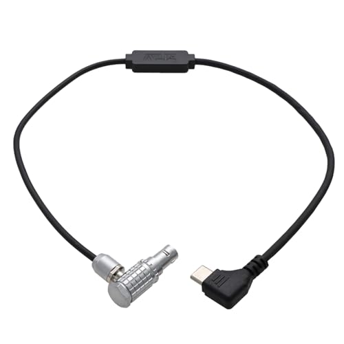 Record Control Cable for Komodo X Camera and DJI RS2 RS3 RS 4 Pro Gimbal, Focus Pro Grip, USB-C to 9-pin Right Angle, 30cm