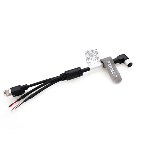 SZRMCC Livox Mid-360 Cable M12 Pin Female Aviation Plug 3 in 1 Splitter Data Sensor Cable for DJI Lidar Livox Mid-360 Mid-70 Avia Lidar (Right Angle 12 pin, 25cm) Right Angle 12 pin